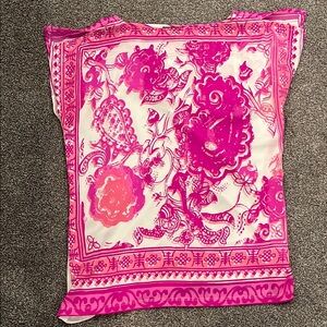 The Limited Vibrant Pink and White Floral Small Top